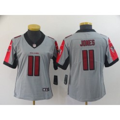 Women Nike Atlanta Falcons #11 Julio Jones Gray Inverted Legend Limited NFL Jersey