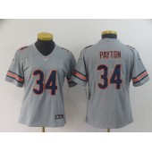 Women Nike Chicago Bears #34 Walter Payton Gray Inverted Legend Limited NFL Jersey