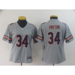 Women Nike Chicago Bears #34 Walter Payton Gray Inverted Legend Limited NFL Jersey