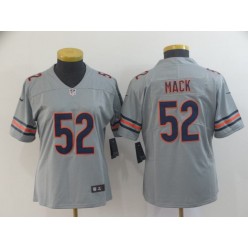 Women Nike Chicago Bears #52 Khalil Mack Gray Inverted Legend Limited NFL Jersey