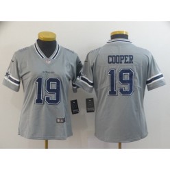 Women Nike Dallas Cowboys #19 Amari Cooper Gray Inverted Legend Limited NFL Jersey