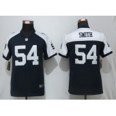 Women Nike Dallas Cowboys #54 Jaylon Smith Navy Throwback Vapor Untouchable Limited NFL Jersey