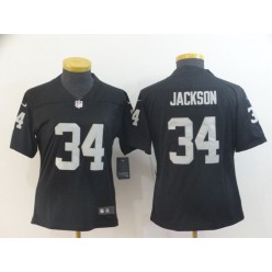 Women Nike Oakland Raiders #34 Bo Jackson Black Vapor Untouchable Limited NFL Jersey