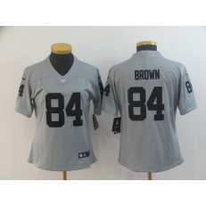 Women Nike Oakland Raiders #84 Antonio Brown Gary Inverted Legend Limited NFL Jersey
