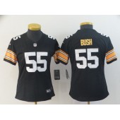 Women Nike Pittsburgh Steelers 55 Devin Bush Black Vapor Untouchable Limited NFL Jersey
