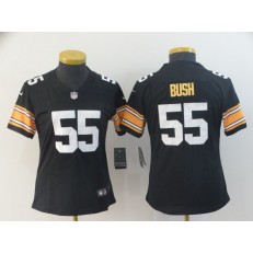 Women Nike Pittsburgh Steelers 55 Devin Bush Black Vapor Untouchable Limited NFL Jersey