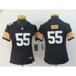 Women Nike Pittsburgh Steelers 55 Devin Bush Black Vapor Untouchable Limited NFL Jersey