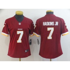 Women Nike Washington Redskins #7 Dwayne Haskins Jr Burgundy Vapor Untouchable Limited NFL Jersey
