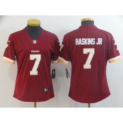 Women Nike Washington Redskins #7 Dwayne Haskins Jr Burgundy Vapor Untouchable Limited NFL Jersey