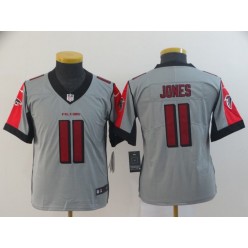 Youth Nike Atlanta Falcons #11 Julio Jones Gray Inverted Legend Limited NFL Jersey
