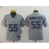 Youth Nike Dallas Cowboys #55 Leighton Vander Esch Gray Inverted Legend Limited NFL Jersey