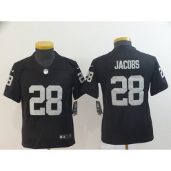 Youth Nike Oakland Raiders #28 Josh Jacobs Black Vapor Untouchable Limited NFL Jersey