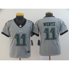 Youth Nike Philadelphia Eagles #11 Carson Wentz Silver Inverted Legend Limited NFL Jersey