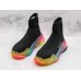 BALENCIAGA TRIPLE S AIR KNIT MID SOCK BLACK RAINBOW