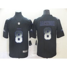 Baltimore Ravens #8 Lamar Jackson Black Arch Smoke Vapor Untouchable Limited Nike NFL Men Jersey