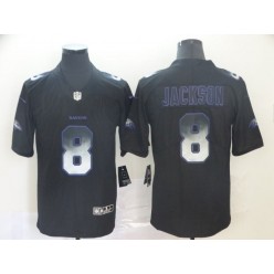 Baltimore Ravens #8 Lamar Jackson Black Arch Smoke Vapor Untouchable Limited Nike NFL Men Jersey