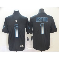 Carolina Panthers #1 Cam Newton Black Arch Smoke Vapor Untouchable Limited Nike NFL Men Jersey