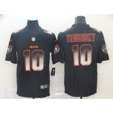 Chicago Bears #10 Mitchell Trubisky Black Arch Smoke Vapor Untouchable Limited Nike NFL Men Jersey