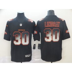 Denver Broncos #30 Phillip Lindsay Black Arch Smoke Vapor Untouchable Limited Nike NFL Men Jersey