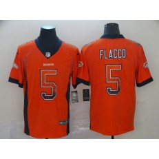Denver Broncos #5 Joe Flacco Orange Draft Fashion Limited Nike NFL Men Jersey