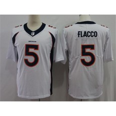 Denver Broncos #5 Joe Flacco White Vapor Untouchable Limited Nike NFL Men Jersey