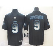 Detroit Lions #9 Matthew Stafford Black Arch Smoke Vapor Untouchable Limited Nike NFL Men Jersey