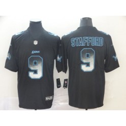 Detroit Lions #9 Matthew Stafford Black Arch Smoke Vapor Untouchable Limited Nike NFL Men Jersey