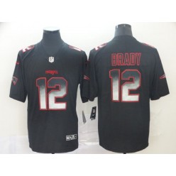 New England Patriots #12 Tom Brady Black Arch Smoke Vapor Untouchable Limited Nike NFL Men Jersey