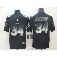Oakland Raiders #34 Bo Jackson Black Arch Smoke Vapor Untouchable Limited Nike NFL Men Jersey