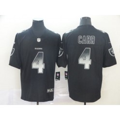 Oakland Raiders #4 Derek Carr Black Arch Smoke Vapor Untouchable Limited Nike NFL Men Jersey