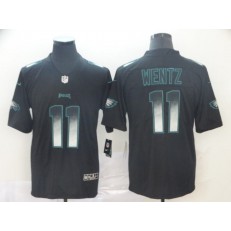 Philadelphia Eagles #11 Carson Wentz Black Arch Smoke Vapor Untouchable Limited Nike NFL Men Jersey