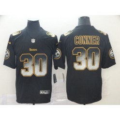 Pittsburgh Steelers #30 James Conner Black Arch Smoke Vapor Untouchable Limited Nike NFL Men Jersey