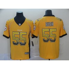 Pittsburgh Steelers #55 Devin Bush Yellow Drift Fashion Limited Nike NFL Men Jersey