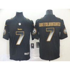 Pittsburgh Steelers #7 Ben Roethlisberger Black Arch Smoke Vapor Untouchable Limited Nike NFL Men Jersey