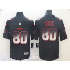 San Francisco 49ers #80 Jerry Rice Black Arch Smoke Vapor Untouchable Limited Nike NFL Men Jersey