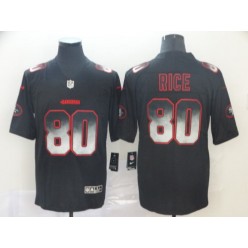 San Francisco 49ers #80 Jerry Rice Black Arch Smoke Vapor Untouchable Limited Nike NFL Men Jersey