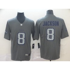 Baltimore Ravens #8 Lamar Jackson Gray Camo Vapor Untouchable Limited Nike NFL Men Jersey