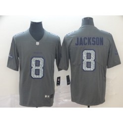 Baltimore Ravens #8 Lamar Jackson Gray Camo Vapor Untouchable Limited Nike NFL Men Jersey