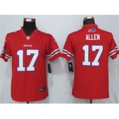 Buffalo Bills #17 Josh Allen Red Women Color Rush Limited Nike NFL Men Jersey