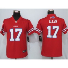 Buffalo Bills #17 Josh Allen Red Women Color Rush Limited Nike NFL Men Jersey