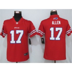 Buffalo Bills #17 Josh Allen Red Women Color Rush Limited Nike NFL Men Jersey