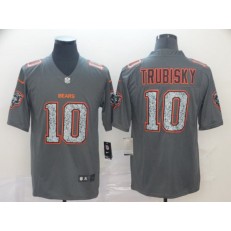 Chicago Bears #10 Mitchell Trubisky Gray Camo Vapor Untouchable Limited Nike NFL Men Jersey