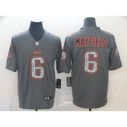 Cleveland Browns #6 Baker Mayfield Gray Camo Vapor Untouchable Limited Nike NFL Men Jersey
