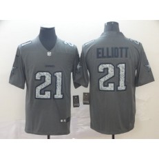 Dallas Cowboys #21 Ezekiel Elliott Gray Camo Vapor Untouchable Limited Nike NFL Men Jersey