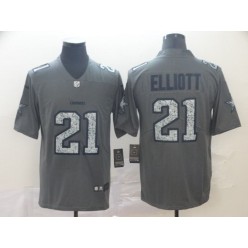 Dallas Cowboys #21 Ezekiel Elliott Gray Camo Vapor Untouchable Limited Nike NFL Men Jersey