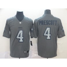 Dallas Cowboys #4 Dak Prescott Gray Camo Vapor Untouchable Limited Nike NFL Men Jersey