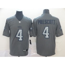 Dallas Cowboys #4 Dak Prescott Gray Camo Vapor Untouchable Limited Nike NFL Men Jersey