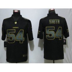 Dallas Cowboys #54 Jaylon Smith Black Gold Vapor Untouchable Limited Nike NFL Men Jersey