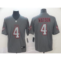 Houston Texans #4 Deshaun Watson Gray Camo Vapor Untouchable Limited Nike NFL Men Jersey