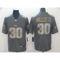 Los Angeles Rams #30 Todd Gurley II Gray Camo Vapor Untouchable Limited Nike NFL Men Jersey